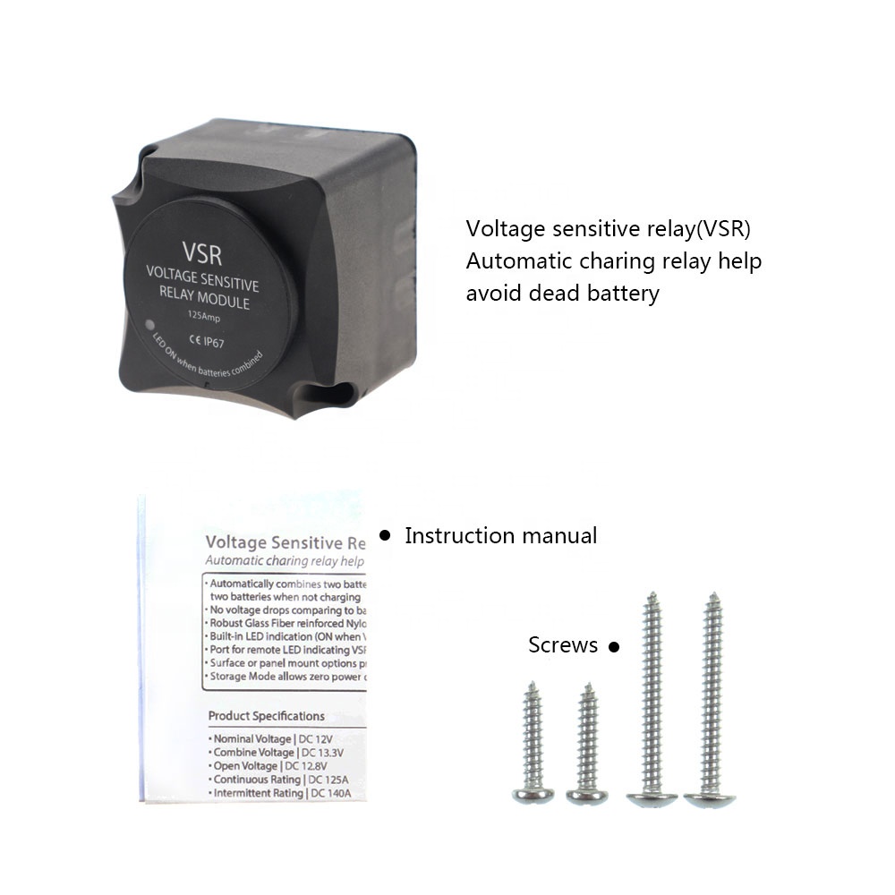 Marine RV Dual Battery Charging Voltage Sensitive Relay VSR Buy Dual