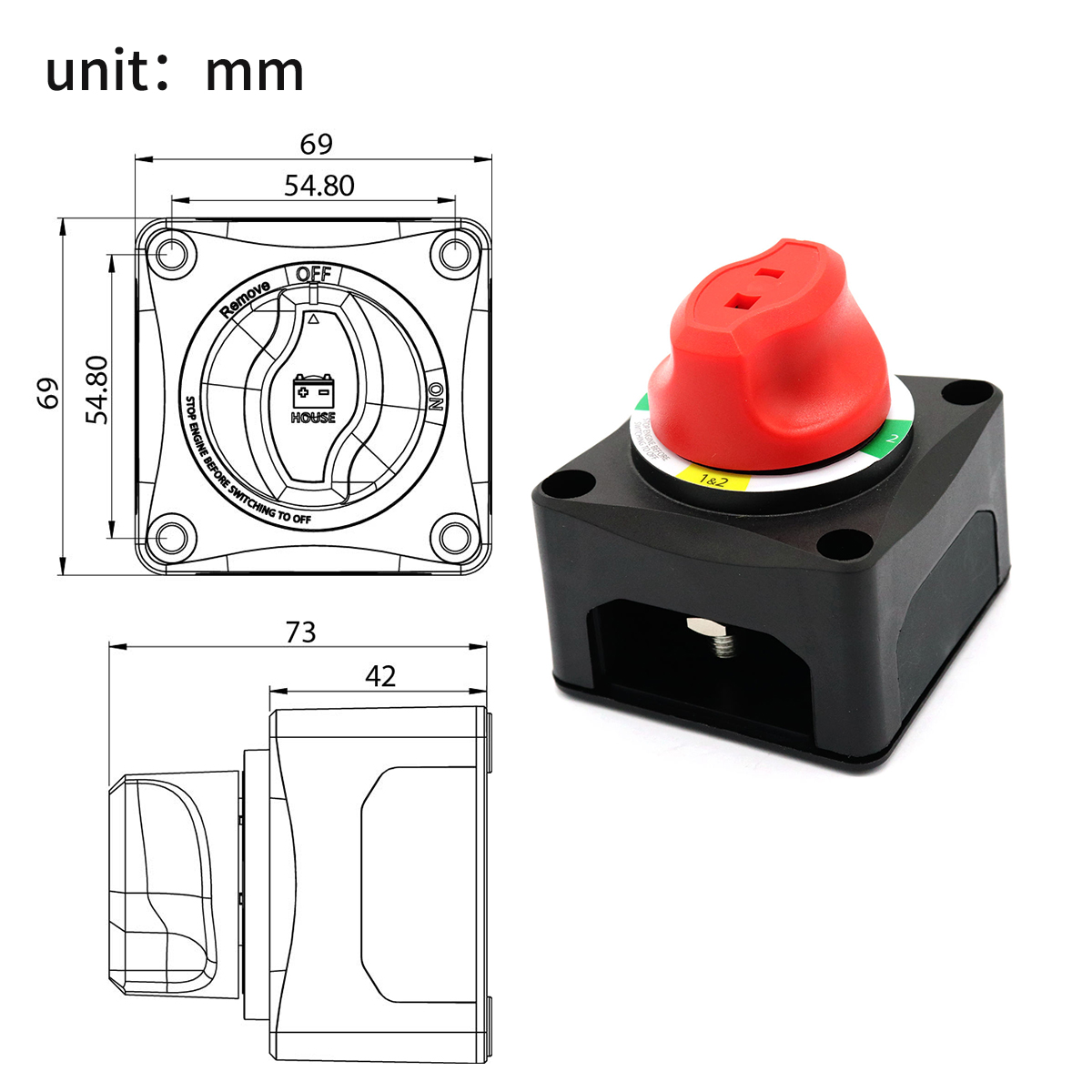 Wholesale Dual Battery system 12BothOff 4 Position Battery Selector Switch Buy 4 Position