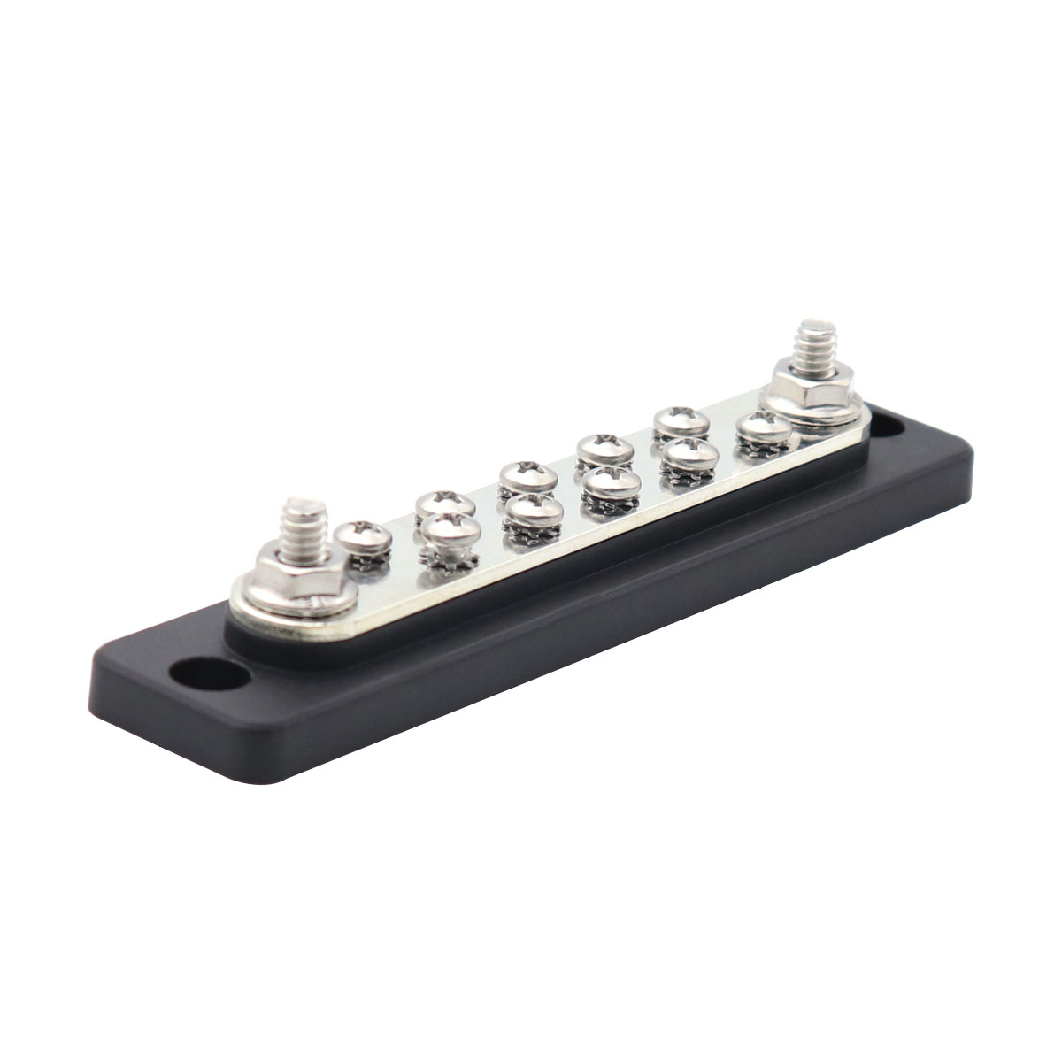 DC 150A 12 volt 10-Way Screw Copper Busbar with Flame Retardant ABS ...